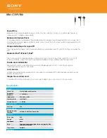 Preview for 1 page of Sony XBA-C10iP Specifications