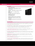 Preview for 1 page of Sony XBR-46HX909 Specifications