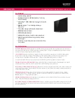 Preview for 1 page of Sony XBR-52HX909 Specifications