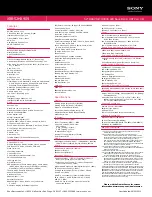 Preview for 2 page of Sony XBR-52HX909 Specifications