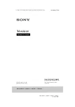 Предварительный просмотр 1 страницы Sony XBR-55X805C Reference Manual