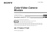 Предварительный просмотр 1 страницы Sony XC-777A Operating Instructions Manual