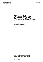 Sony XCU-CG160 Technical Manual preview