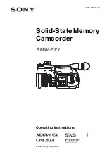 Sony XDCAM EX PMW-EX1 Operating Instructions Manual preview