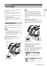 Предварительный просмотр 27 страницы Sony XDCAM EX PMW-EX3 Operating Instructions Manual