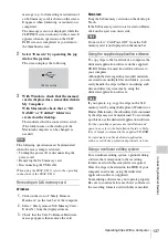 Предварительный просмотр 137 страницы Sony XDCAM EX PMW-EX3 Operating Instructions Manual