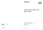 Sony XDCAM EX PMW-EX30 Operating Instructions Manual preview