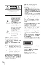 Preview for 70 page of Sony XDCAM PDW-D1 Operation Manual