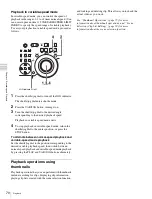 Предварительный просмотр 70 страницы Sony XDCAM PDW-HR1 Operation Manual