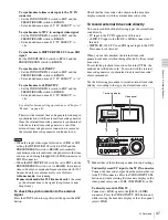 Preview for 47 page of Sony XDCAM PDW-R1 Operation Manual