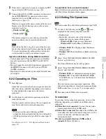 Preview for 79 page of Sony XDCAM PDW-R1 Operation Manual