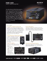 Preview for 1 page of Sony XDCAM PMW-1000 Brochure