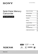 Sony XDCAM PXW-X70 Operating Manual preview