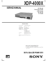 Preview for 1 page of Sony XDP-4000X Operating Instructions  (primary manual) Service Manual