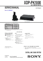 Sony XDP-PK1000 Service Manual preview