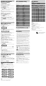 Preview for 2 page of Sony XDR-S20 Operating Instructions