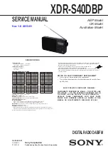 Sony XDR-S40DBP Service Manual preview