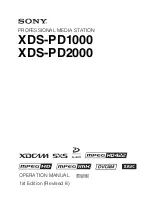 Предварительный просмотр 1 страницы Sony XDS-PD2000 (J) Operation Manual