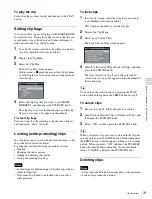 Preview for 73 page of Sony XDS1000 Operation Manual