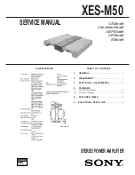 Sony XES-M50 Service Manual preview