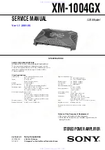 Preview for 1 page of Sony XM-1004GX Service Manual