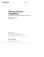 Sony XM-1252GTR - Power Stereo Amplifier Operating Instructions Manual preview