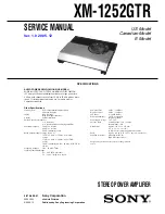 Sony XM-1252GTR - Power Stereo Amplifier Service Manual preview