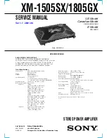 Sony XM-1505SX Operating Instructions (English Service Manual preview