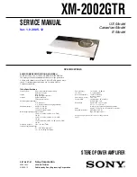 Preview for 1 page of Sony XM-2002GTR - Stereo Amplifier Service Manual