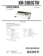 Preview for 1 page of Sony XM-2002GTW - Stereo Amplifier Service Manual