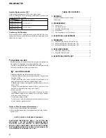 Preview for 2 page of Sony XM-2002GTW - Stereo Amplifier Service Manual