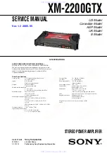 Sony XM-2200GTX Operating & Mounting Service Manual preview