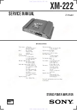 Sony XM-222 Service Manual preview