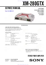 Sony XM-280GTX Marketing Specifications Service Manual preview