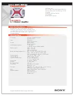 Preview for 1 page of Sony XM-280GTX Marketing Specifications Specifications