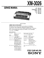 Sony XM-3026 Service Manual preview