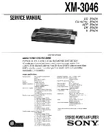 Sony XM-3046 Service Manual preview