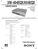 Preview for 1 page of Sony XM-404EQX Service Manual