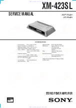 Preview for 1 page of Sony xm-423sl Service Manual