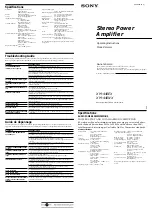 Sony XM-440EX Primary Operating Instructions preview