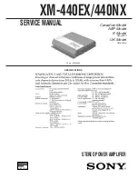 Sony XM-440EX Primary Service Manual preview