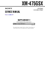 Preview for 27 page of Sony XM-475GSX Marketing Specifications, Connections & Service Manual