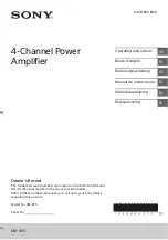 Sony XM-4ES Operating Instructions Manual предпросмотр