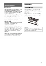 Предварительный просмотр 13 страницы Sony XM-4ES Operating Instructions Manual