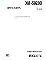 Предварительный просмотр 1 страницы Sony XM-5020X-UK Service Manual