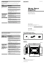 Preview for 2 page of Sony XM-502Z - Stereo Power Amplifier Operating Instructions