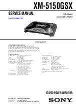 Sony XM-5150GSX Marketing Specifications, Connections & Service Manual preview