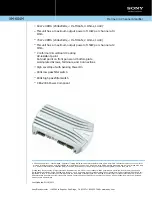 Sony XM-604M - Amplifier Brochure preview