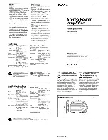 Sony XM-604M - Amplifier Operating Instructions Manual preview