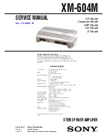 Preview for 1 page of Sony XM-604M - Amplifier Service Manual